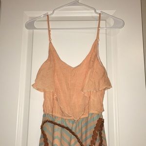 Cute summer ombre slit dress